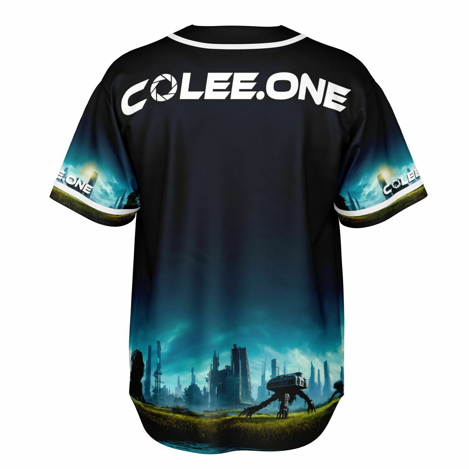 Reversible Robotic Takeover-Apocalyptic Planet Jersey - Colee.One Edition, back view, Colee.One festival apparel