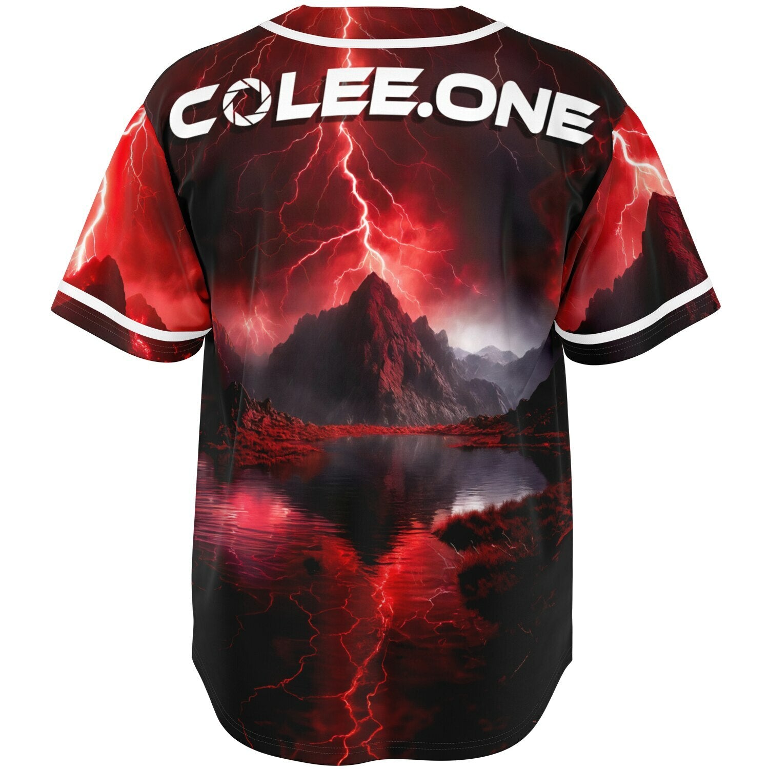 Red Thunderstorm Jersey Colee.One Edition, back view, Colee.One festival apparel